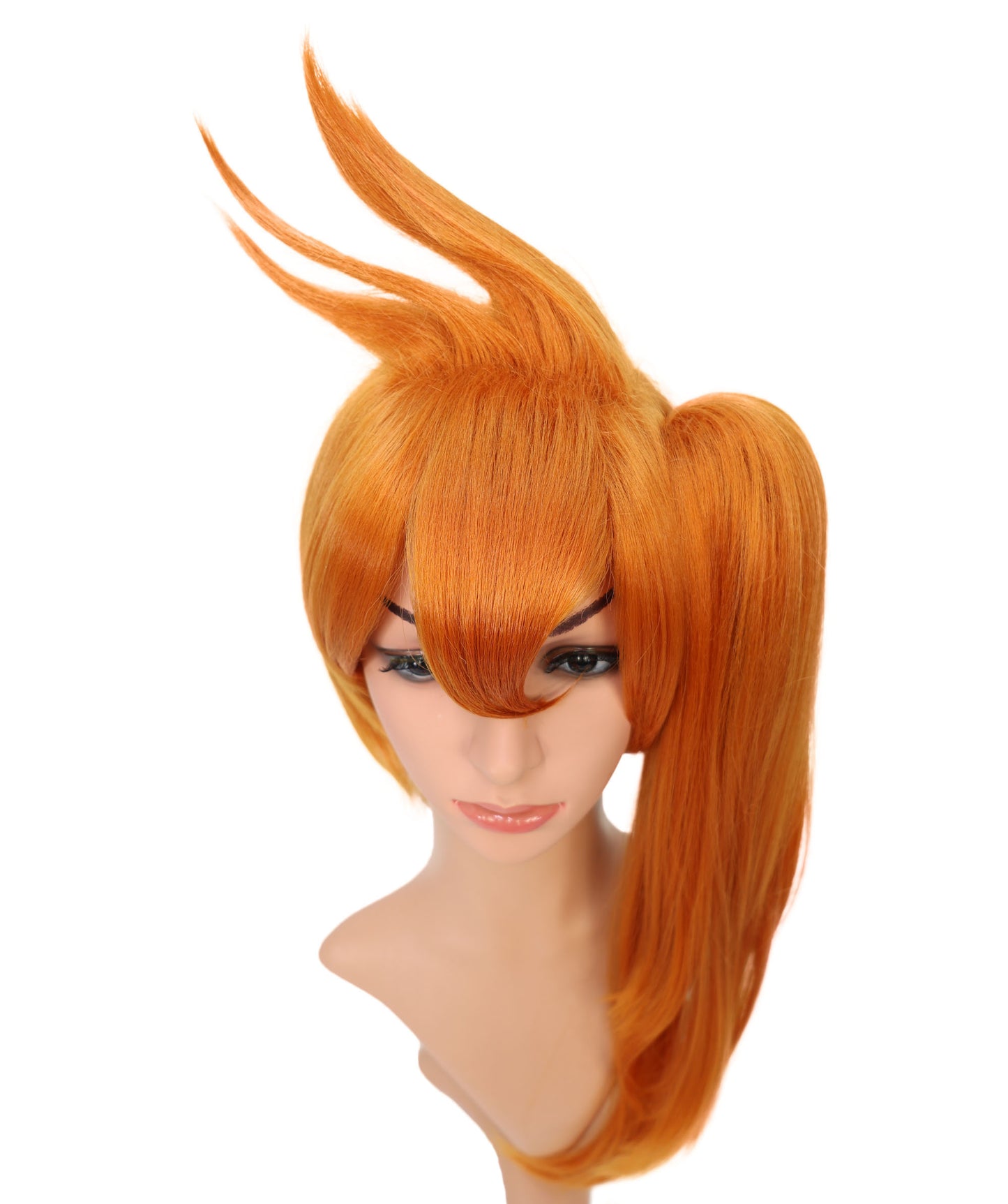 Wigs2you C-111 コスプレウィッグ アンバー ハイポニーテール スパイキーバングス | 女性用 12インチ ストレートヘア