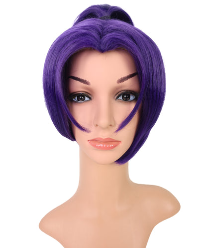 Wigs2you C-112 コスプレウィッグ ダークブルー ショートボブ サイドバング付き | 12インチ キャップレス 人工毛