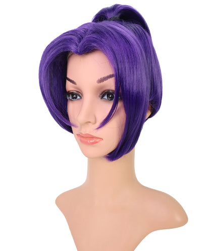 Wigs2you C-112 コスプレウィッグ ダークブルー ショートボブ サイドバング付き | 12インチ キャップレス 人工毛