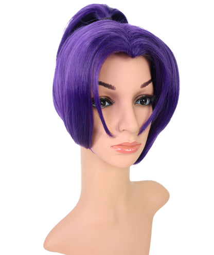 Wigs2you C-112 コスプレウィッグ ダークブルー ショートボブ サイドバング付き | 12インチ キャップレス 人工毛