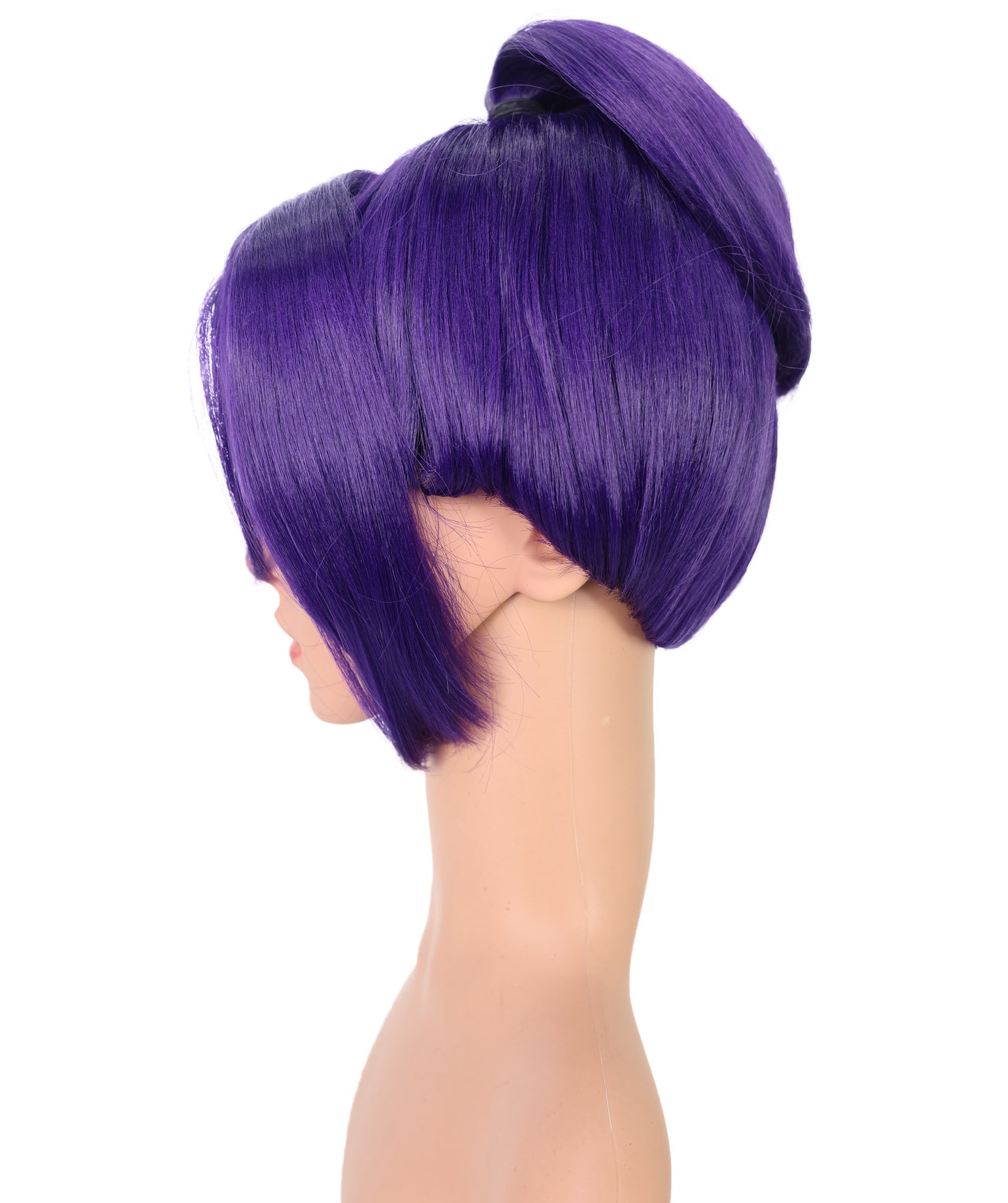 Wigs2you C-112 コスプレウィッグ ダークブルー ショートボブ サイドバング付き | 12インチ キャップレス 人工毛