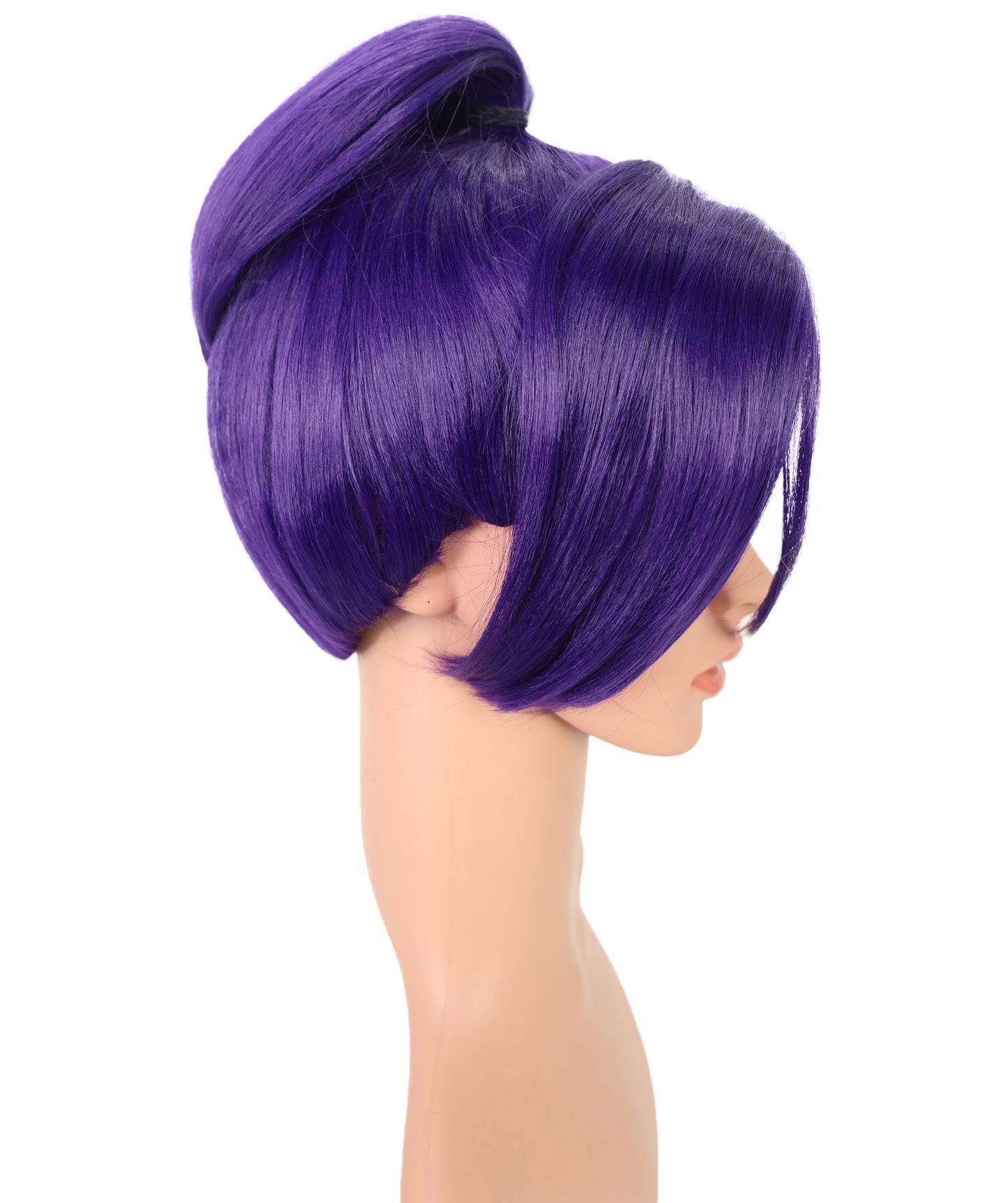 Wigs2you C-112 コスプレウィッグ ダークブルー ショートボブ サイドバング付き | 12インチ キャップレス 人工毛
