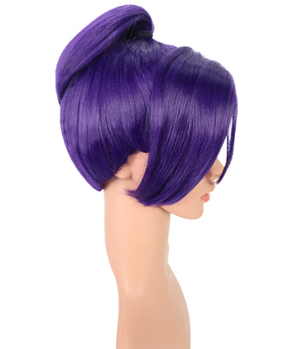 Wigs2you C-112 コスプレウィッグ ダークブルー ショートボブ サイドバング付き | 12インチ キャップレス 人工毛