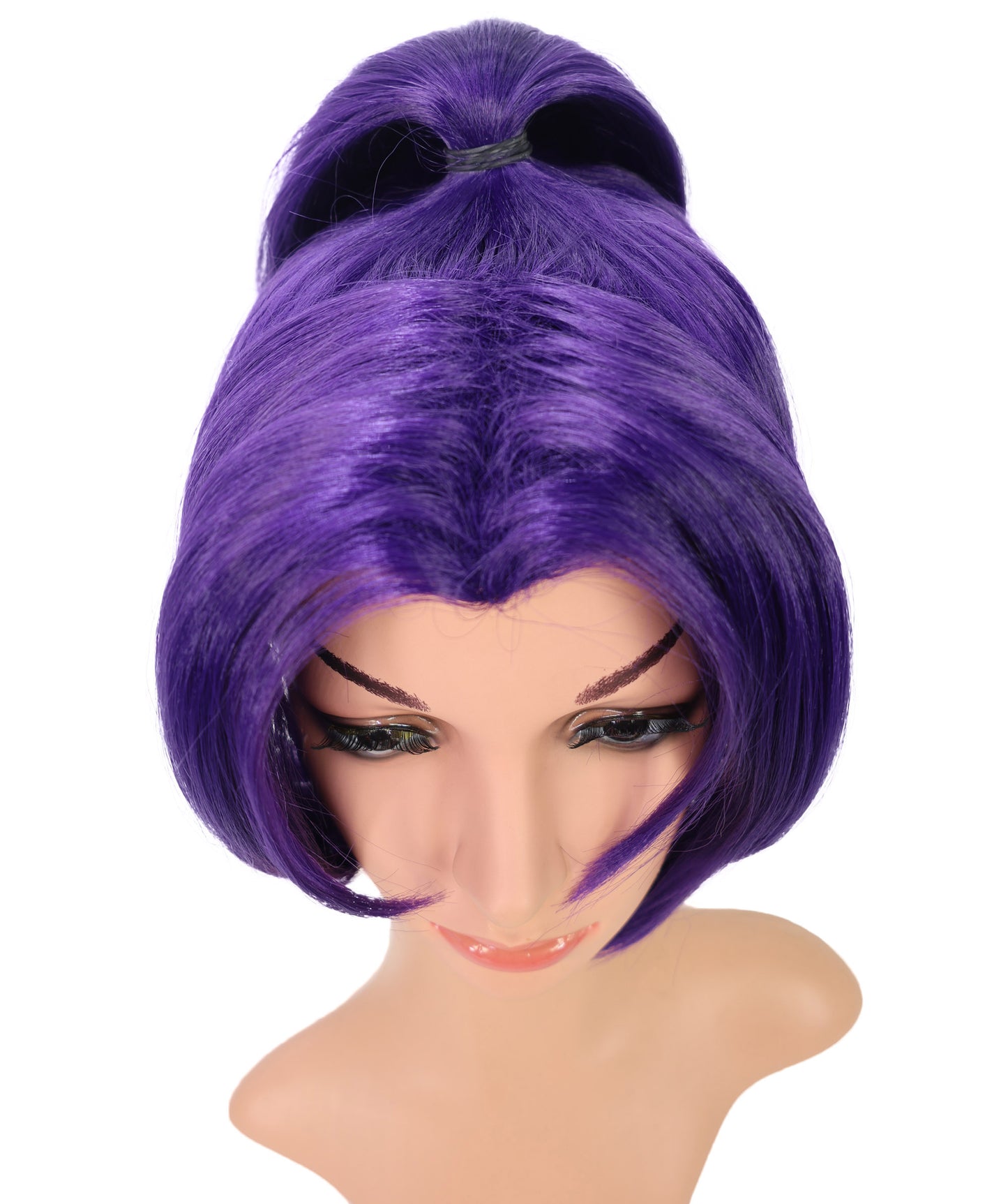 Wigs2you C-112 コスプレウィッグ ダークブルー ショートボブ サイドバング付き | 12インチ キャップレス 人工毛