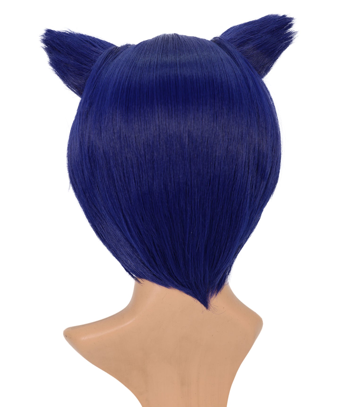 Wigs2you C-117 男性用コスプレウィッグ ブルー ショートヘア 猫耳付き | 11インチ 合成繊維 コスチュームウィッグ