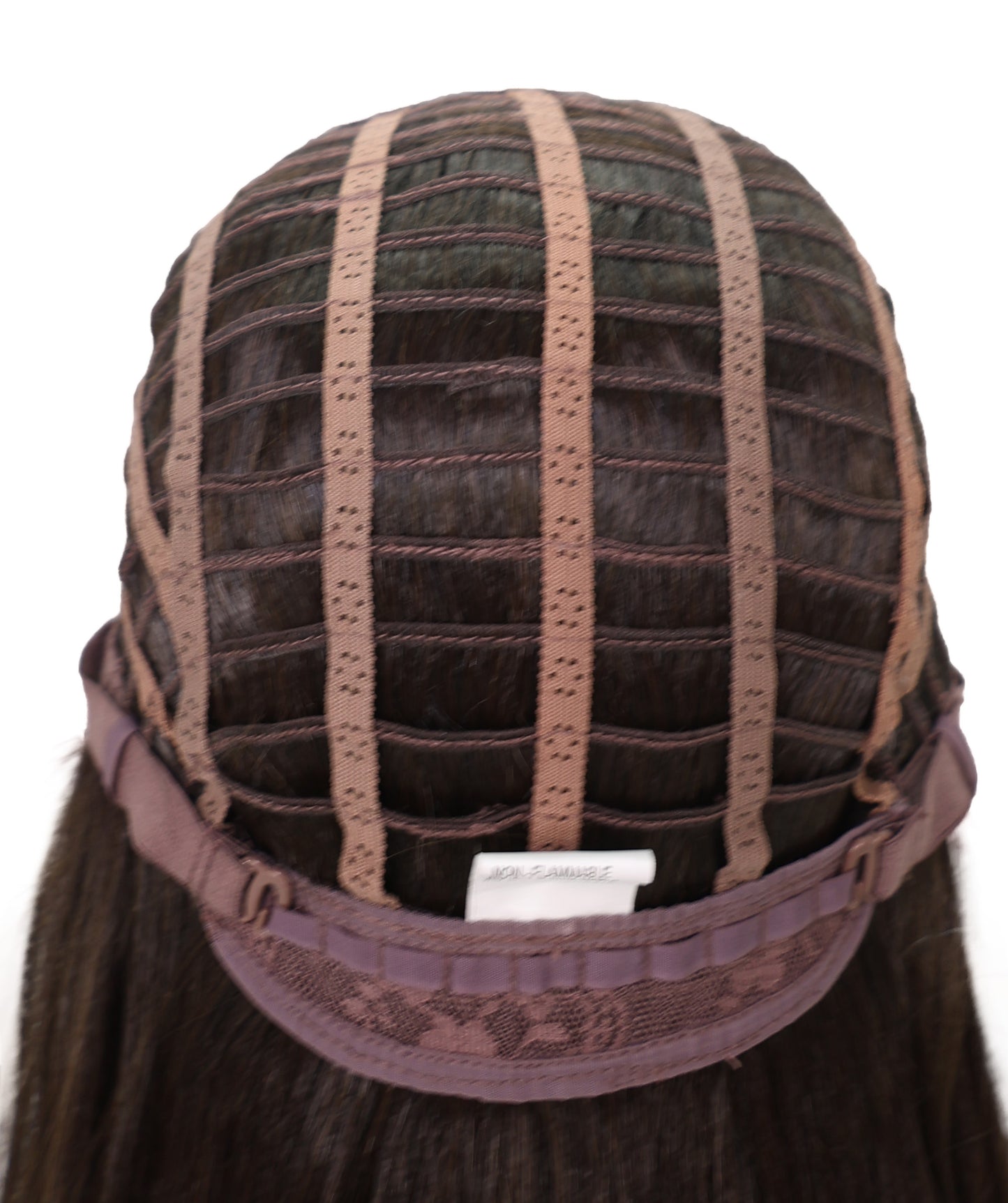 Wigs2you C-119 24インチ ダークブラウン ロングカーリーウィッグ（前髪付き） - 女性用耐熱キャップレスウィッグ