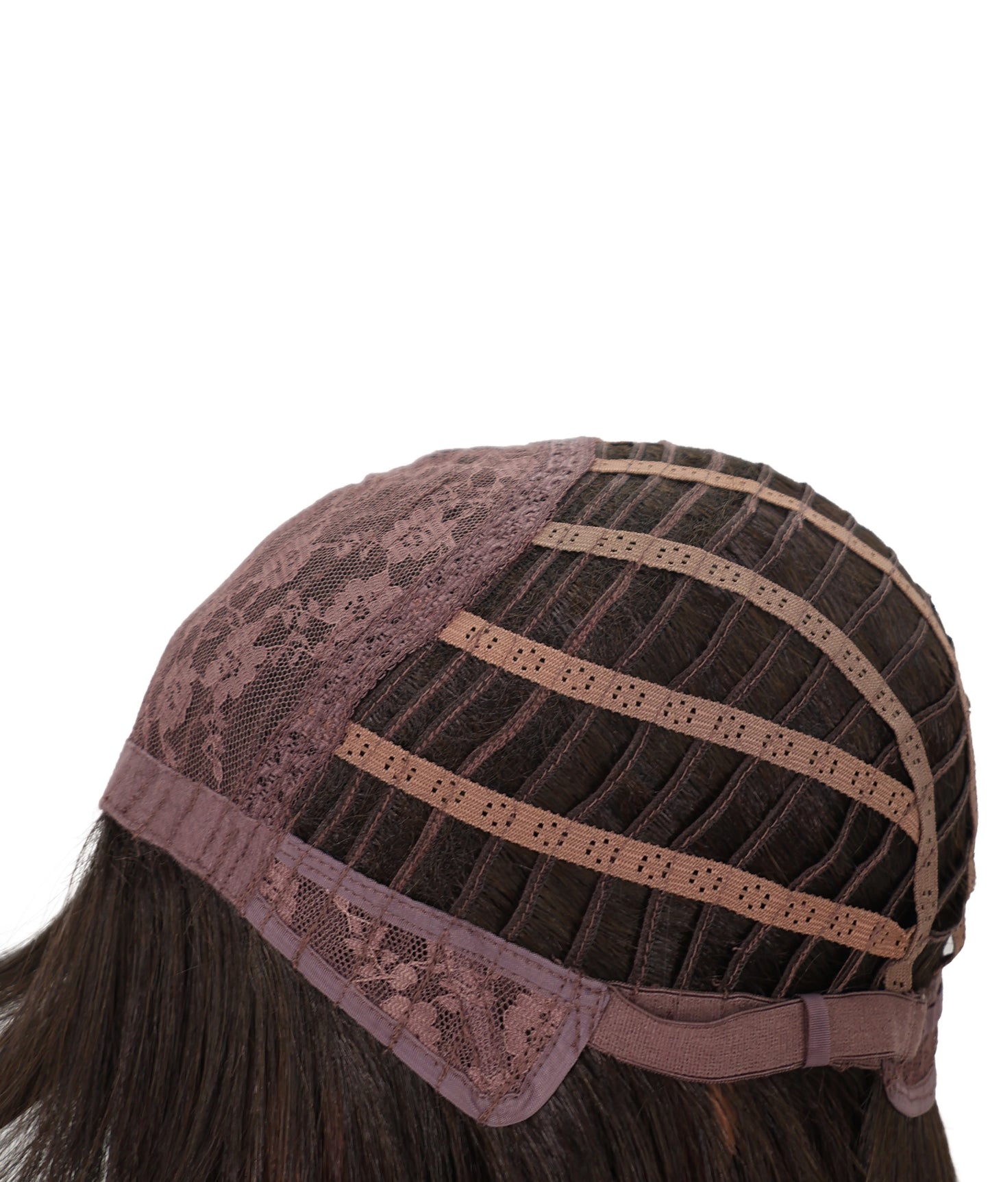 Wigs2you C-119 24インチ ダークブラウン ロングカーリーウィッグ（前髪付き） - 女性用耐熱キャップレスウィッグ