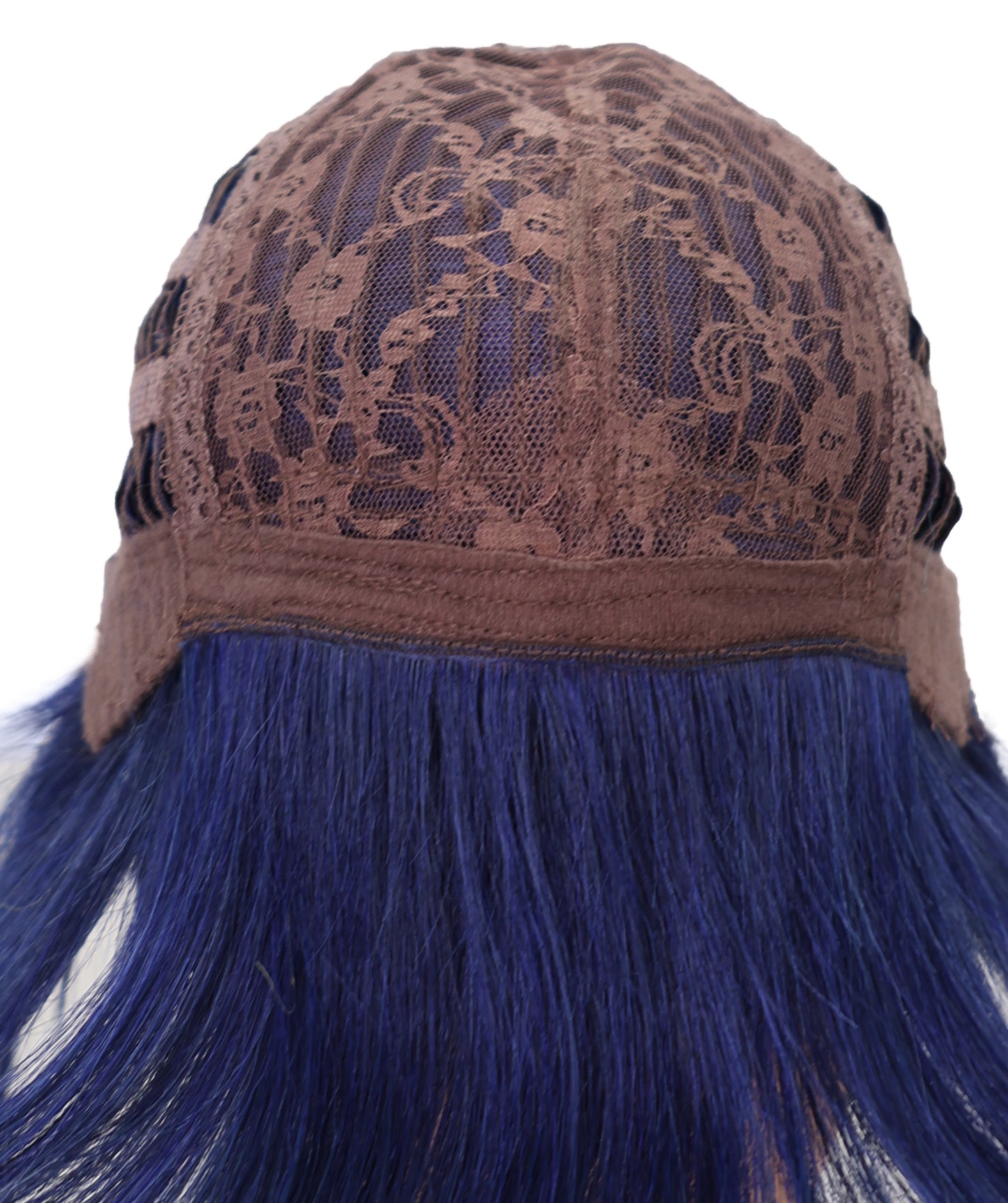 Wigs2you C-121 ダークブルーのショートウィッグ – 11インチの合成繊維レイヤーカット、サイドバング付き | 女性向けアニメルック | ハロウィンやコスプレに最適