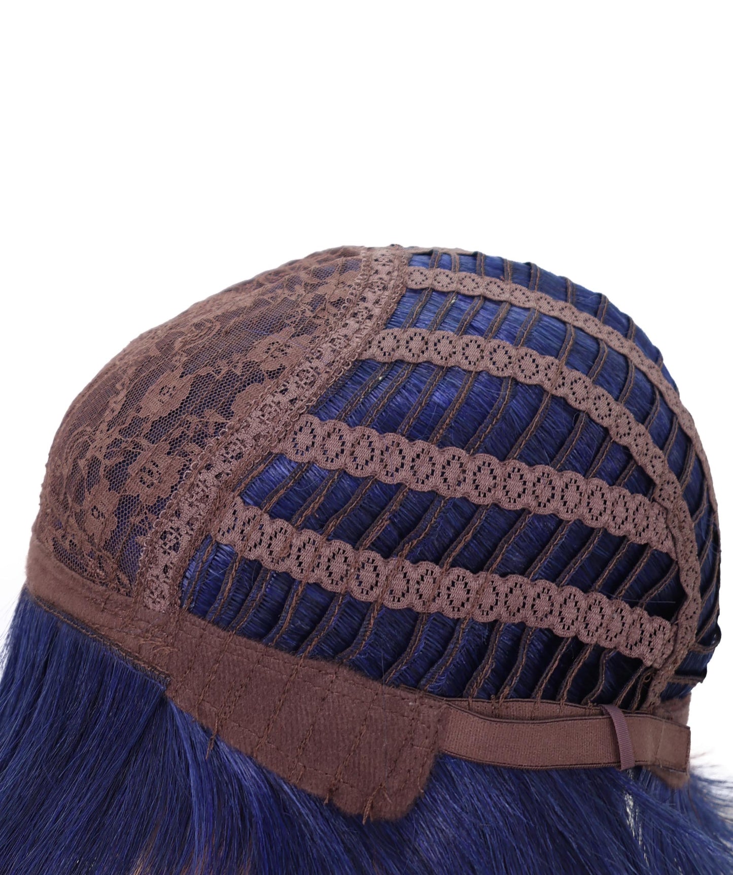 Wigs2you C-121 ダークブルーのショートウィッグ – 11インチの合成繊維レイヤーカット、サイドバング付き | 女性向けアニメルック | ハロウィンやコスプレに最適