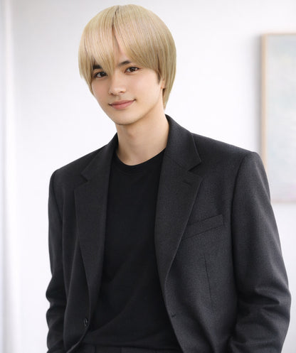 Wigs2you C-123 メンズショートブロンドウィッグ – 11インチ耐熱人工毛（コスプレ、ファッション、普段使いのスタイリングに最適）