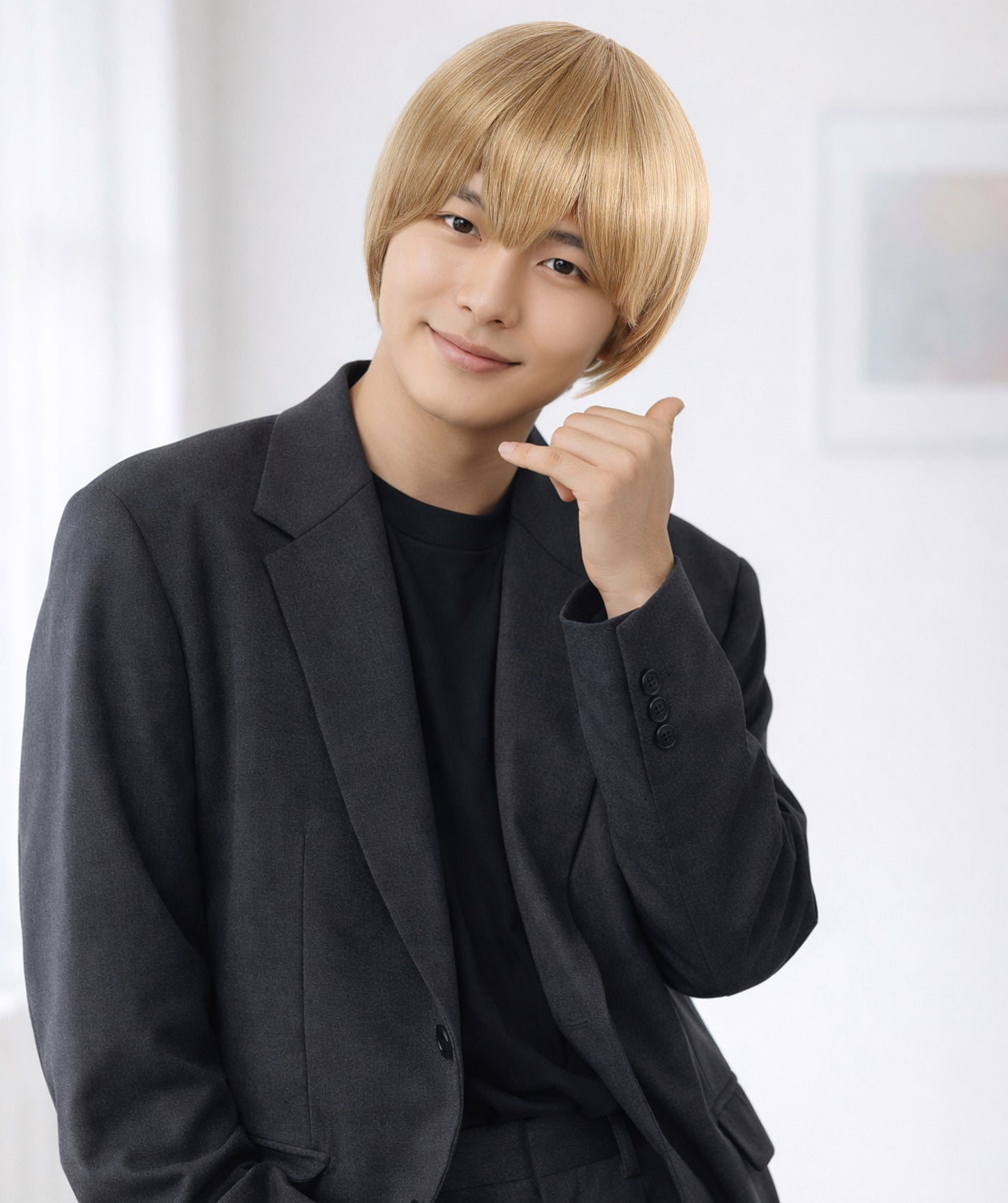 Wigs2you C-123 メンズショートブロンドウィッグ – 11インチ耐熱人工毛（コスプレ、ファッション、普段使いのスタイリングに最適）