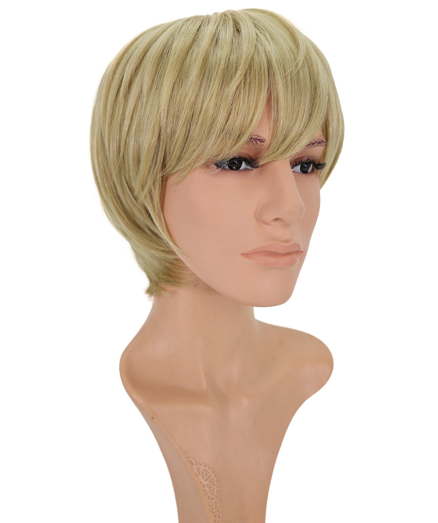 Wigs2you C-124 男性用10インチブロンドショートウィッグ – コスプレや普段着に最適な耐熱人工毛
