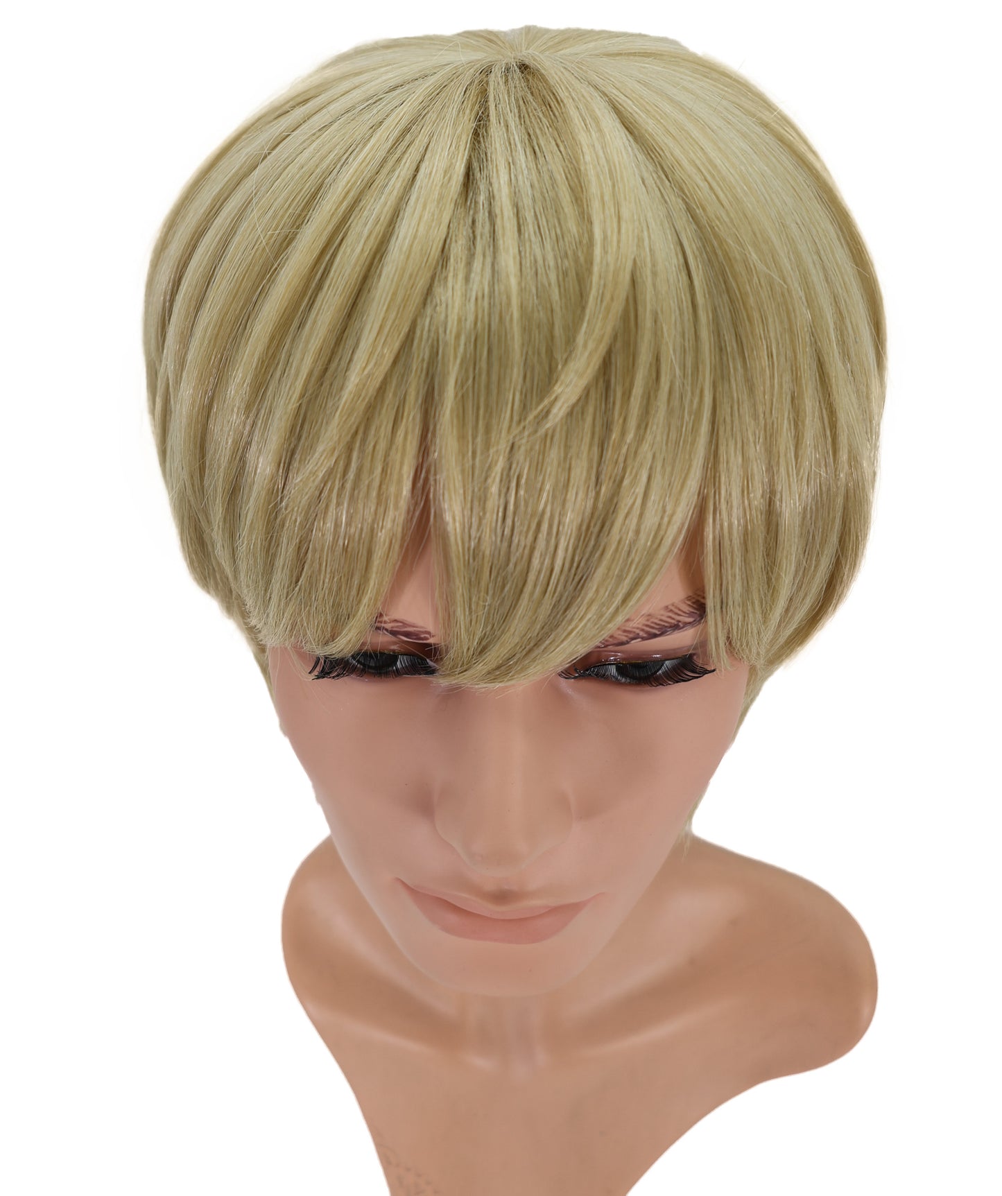 Wigs2you C-124 男性用10インチブロンドショートウィッグ – コスプレや普段着に最適な耐熱人工毛