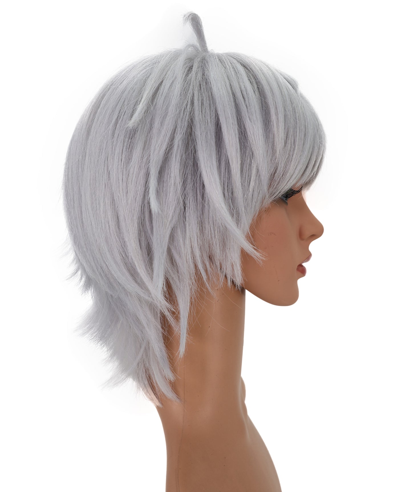 Wigs2you C-126 女性用シルバーショートコスプレウィッグ - 13インチ ライトグレー アニメキャラクター 合成ウィッグ ステージ＆コスチューム用