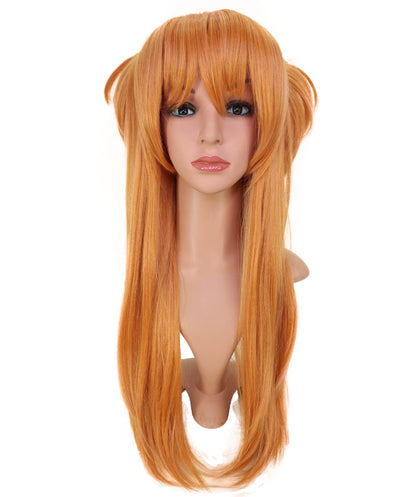 Wigs2you C-131 ロング オレンジ ツインテールウィッグ – 25インチ 耐熱性合成繊維 コスプレウィッグ 女性用