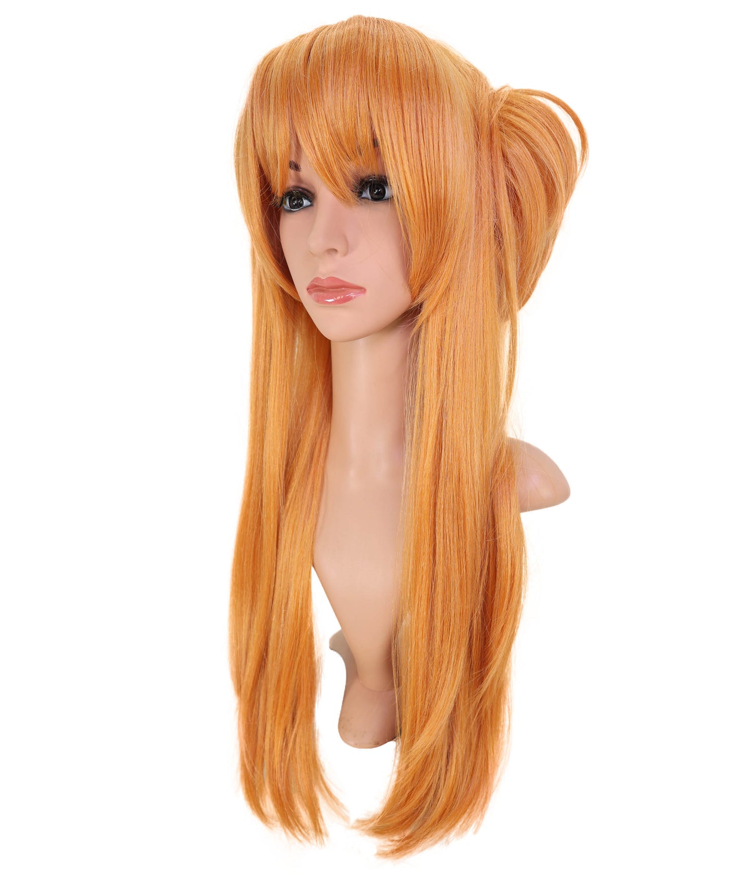 Wigs2you C-131 ロング オレンジ ツインテールウィッグ – 25インチ 耐熱性合成繊維 コスプレウィッグ 女性用
