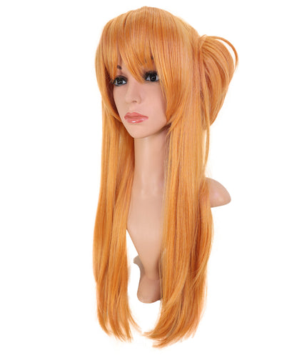Wigs2you C-131 ロング オレンジ ツインテールウィッグ – 25インチ 耐熱性合成繊維 コスプレウィッグ 女性用