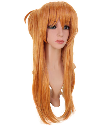 Wigs2you C-131 ロング オレンジ ツインテールウィッグ – 25インチ 耐熱性合成繊維 コスプレウィッグ 女性用