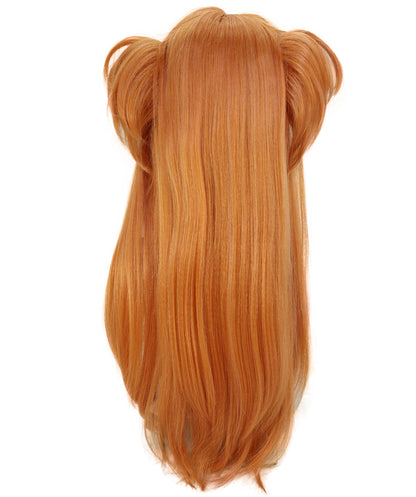 Wigs2you C-131 ロング オレンジ ツインテールウィッグ – 25インチ 耐熱性合成繊維 コスプレウィッグ 女性用