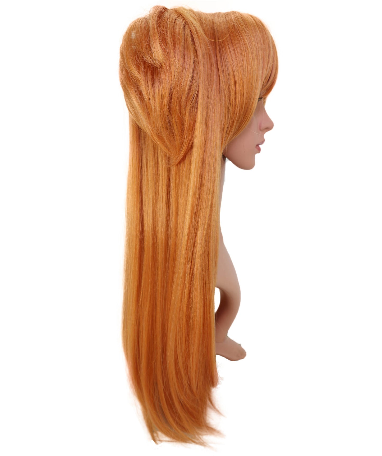 Wigs2you C-131 ロング オレンジ ツインテールウィッグ – 25インチ 耐熱性合成繊維 コスプレウィッグ 女性用