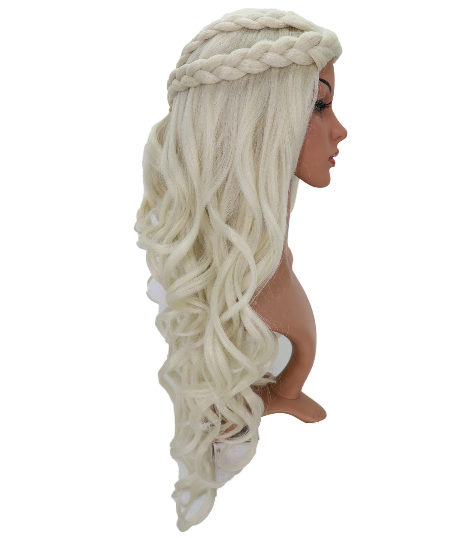 Wigs2you C-132 ロングカーリーライトブロンドウィッグ - 26インチ耐熱性合成繊維製コスプレウィッグ（女性用）