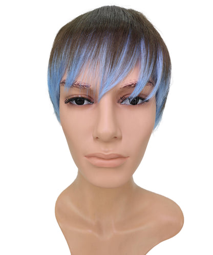 Wigs2you C-134 ブラウンブルーのショートウィッグ（男性用） – 9インチ耐熱合成繊維コスプレウィッグ（標準キャップ付き）