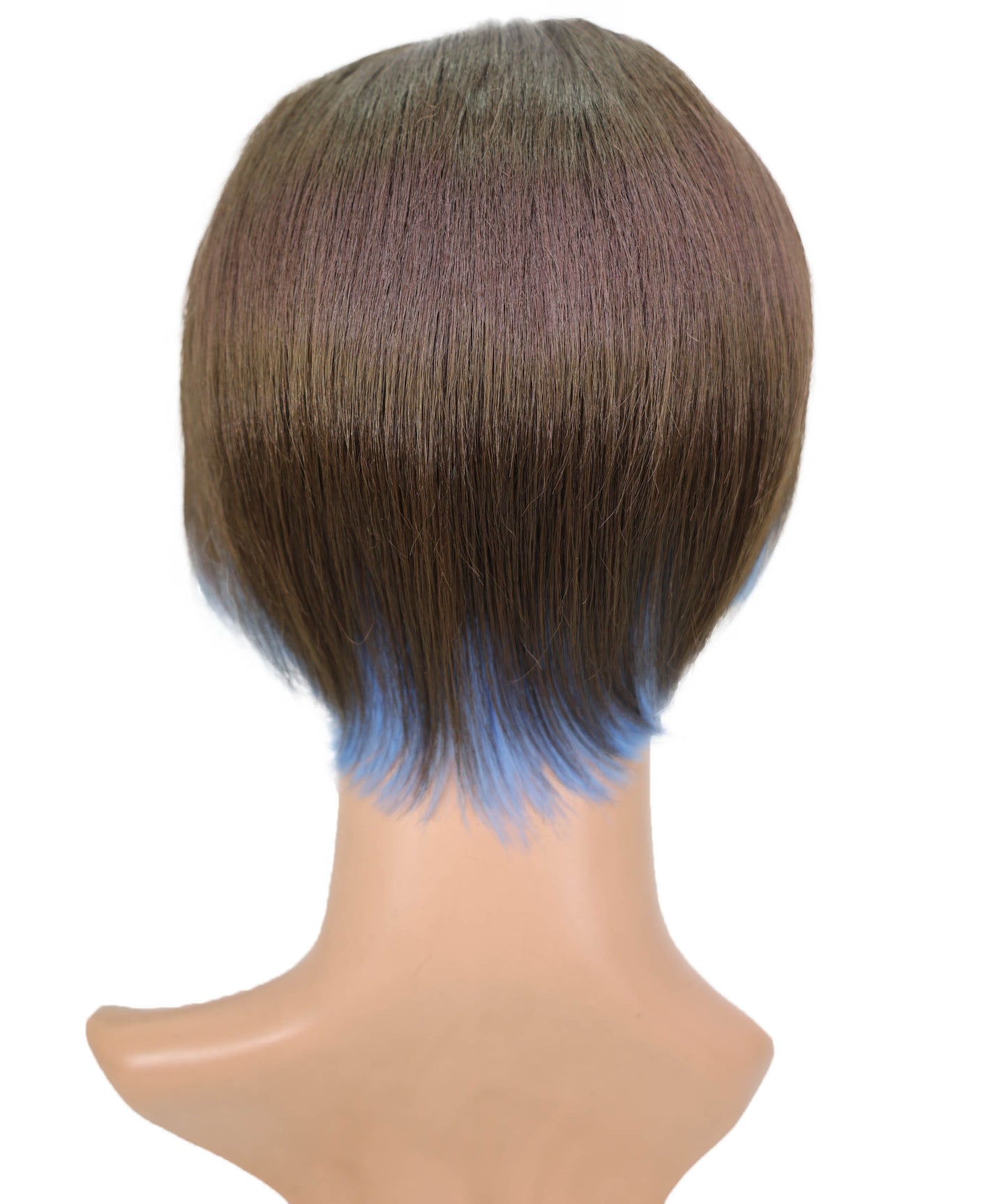 Wigs2you C-134 ブラウンブルーのショートウィッグ（男性用） – 9インチ耐熱合成繊維コスプレウィッグ（標準キャップ付き）