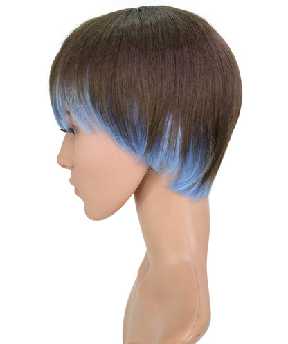 Wigs2you C-134 ブラウンブルーのショートウィッグ（男性用） – 9インチ耐熱合成繊維コスプレウィッグ（標準キャップ付き）