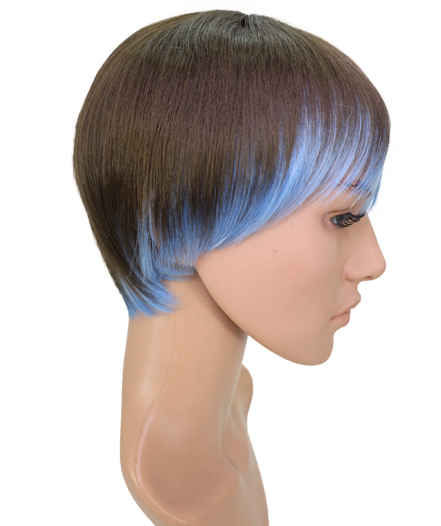 Wigs2you C-134 ブラウンブルーのショートウィッグ（男性用） – 9インチ耐熱合成繊維コスプレウィッグ（標準キャップ付き）