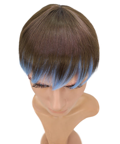 Wigs2you C-134 ブラウンブルーのショートウィッグ（男性用） – 9インチ耐熱合成繊維コスプレウィッグ（標準キャップ付き）