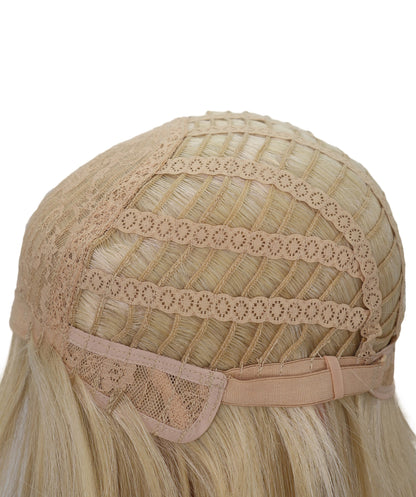 Wigs2you C-137 コスプレウィッグ！女性用ロングストレートウィッグ（長さ26インチ）、ブラック、難燃性合成繊維、前髪付き、調節可能なキャップレスフィット