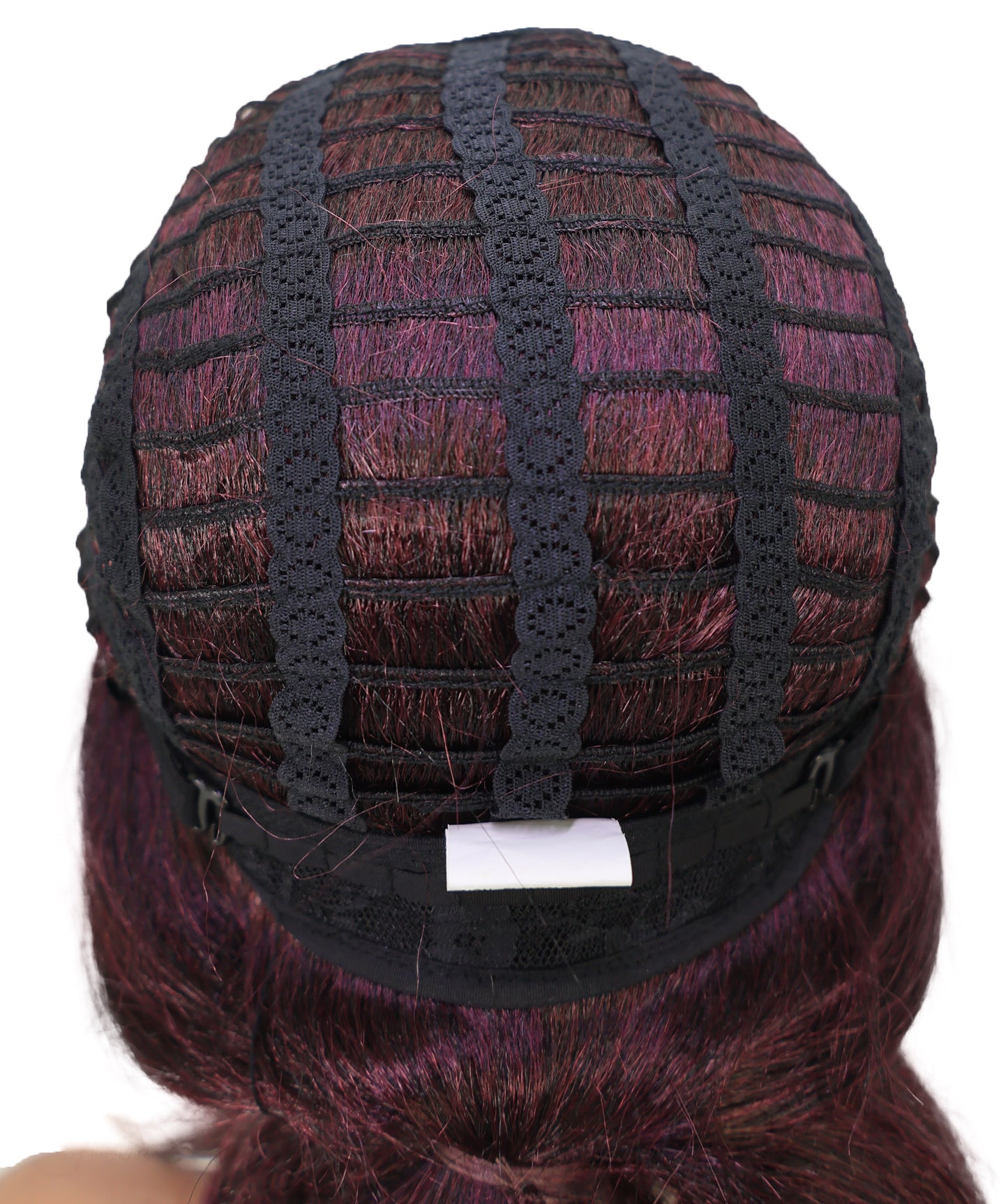 Wigs2you C-138 "女性用13インチショートアップスタイルウィッグ　ダークパープル　難燃性合成繊維製　ローバン付き　調節可能なキャップレスフィット "