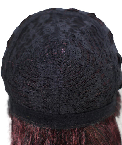 Wigs2you C-138 "女性用13インチショートアップスタイルウィッグ　ダークパープル　難燃性合成繊維製　ローバン付き　調節可能なキャップレスフィット "