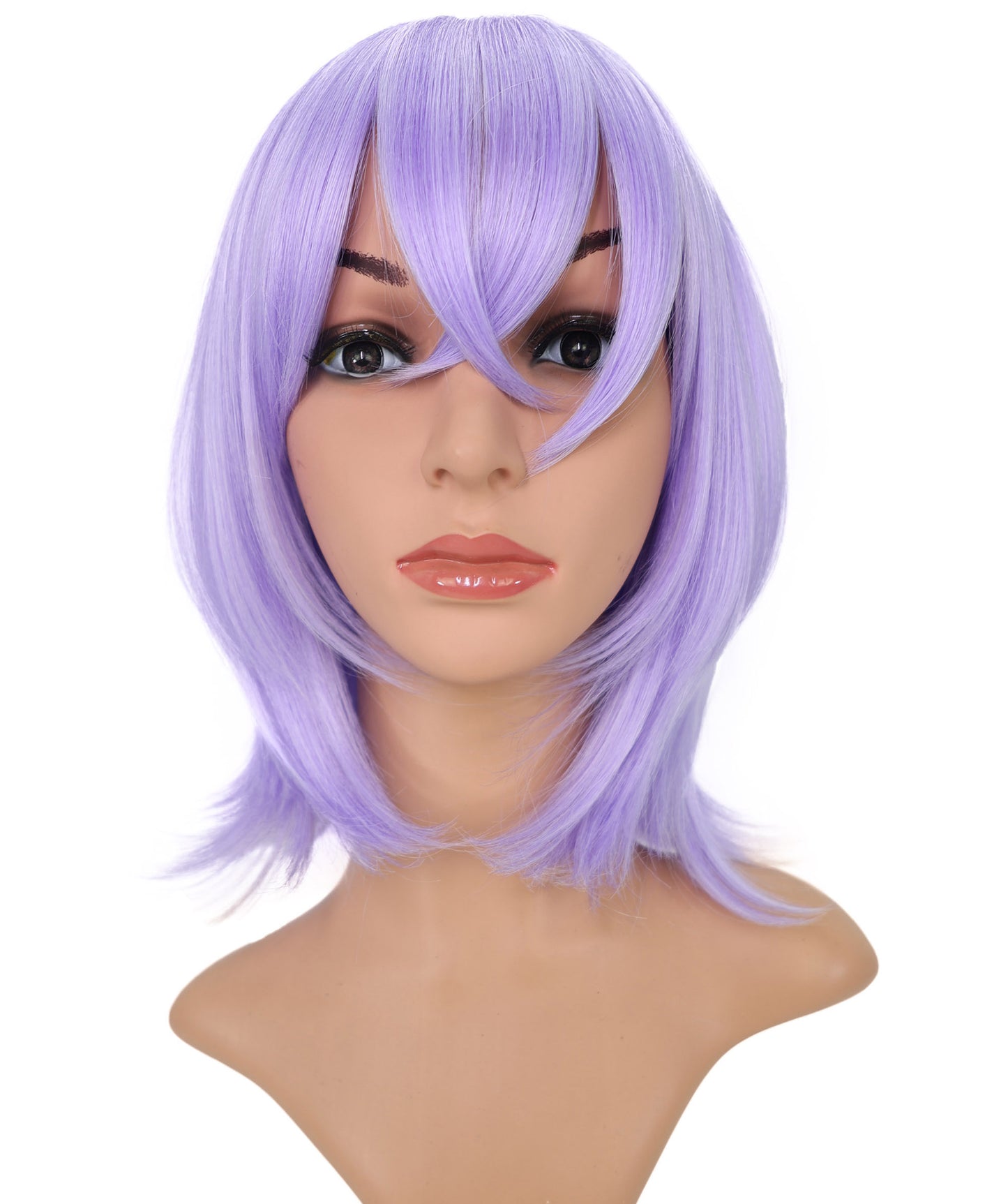 Wigs2you C-140 "女性用13インチショートレイヤードウィッグ　ライトパープル　難燃性合成繊維　調節可能なキャップレスフィット "