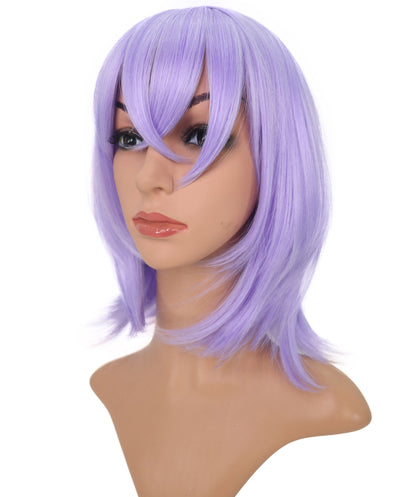 Wigs2you C-140 "女性用13インチショートレイヤードウィッグ　ライトパープル　難燃性合成繊維　調節可能なキャップレスフィット "