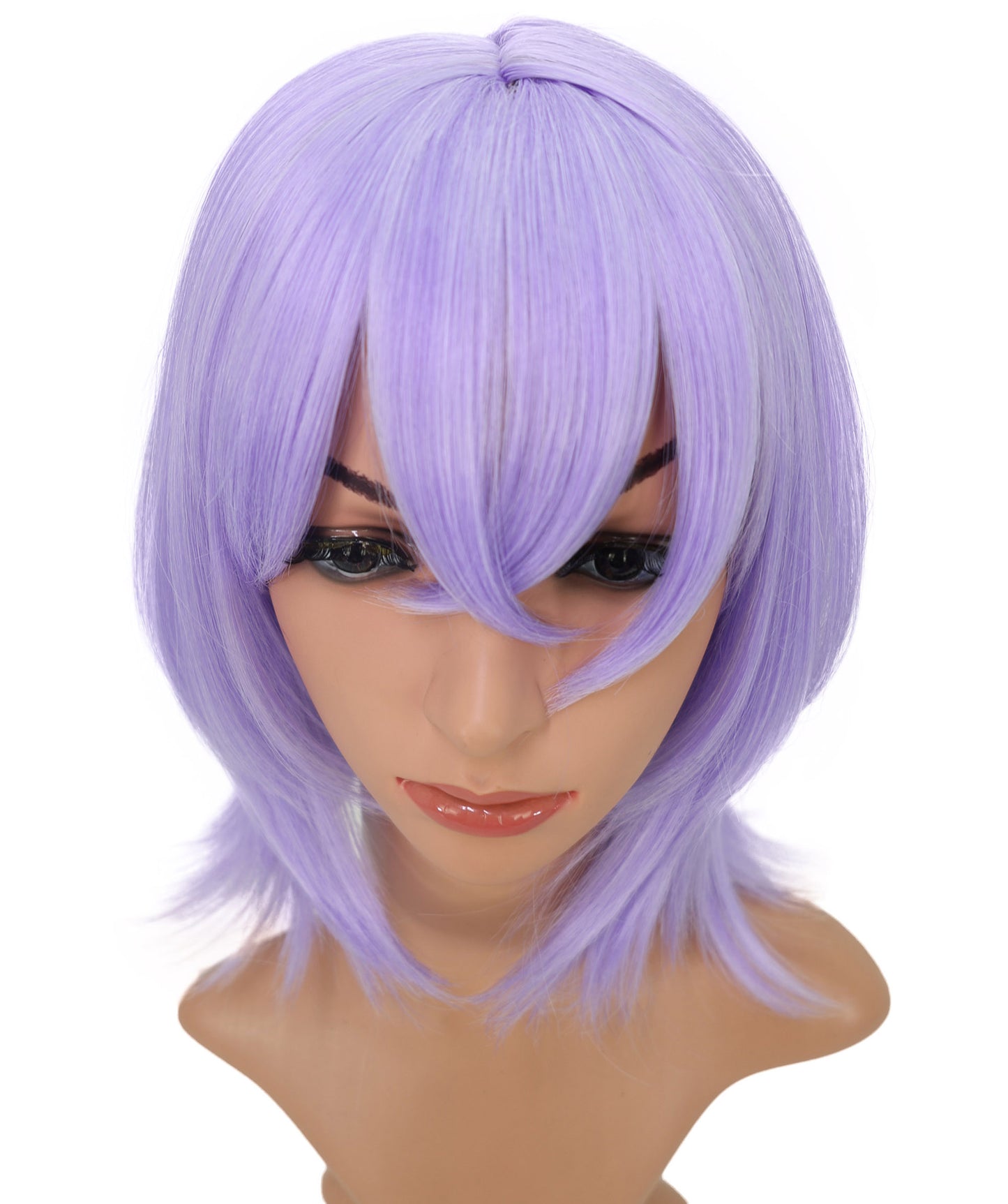 Wigs2you C-140 "女性用13インチショートレイヤードウィッグ　ライトパープル　難燃性合成繊維　調節可能なキャップレスフィット "