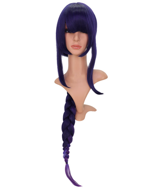 Wigs2you C-141 "女性用ロング39インチ編み込みウィッグ　ダークパープルミックス　難燃性合成繊維　調節可能なキャップレスフィット "