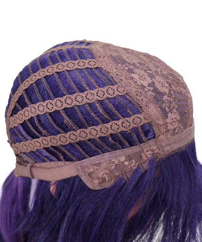 Wigs2you C-141 "女性用ロング39インチ編み込みウィッグ　ダークパープルミックス　難燃性合成繊維　調節可能なキャップレスフィット "