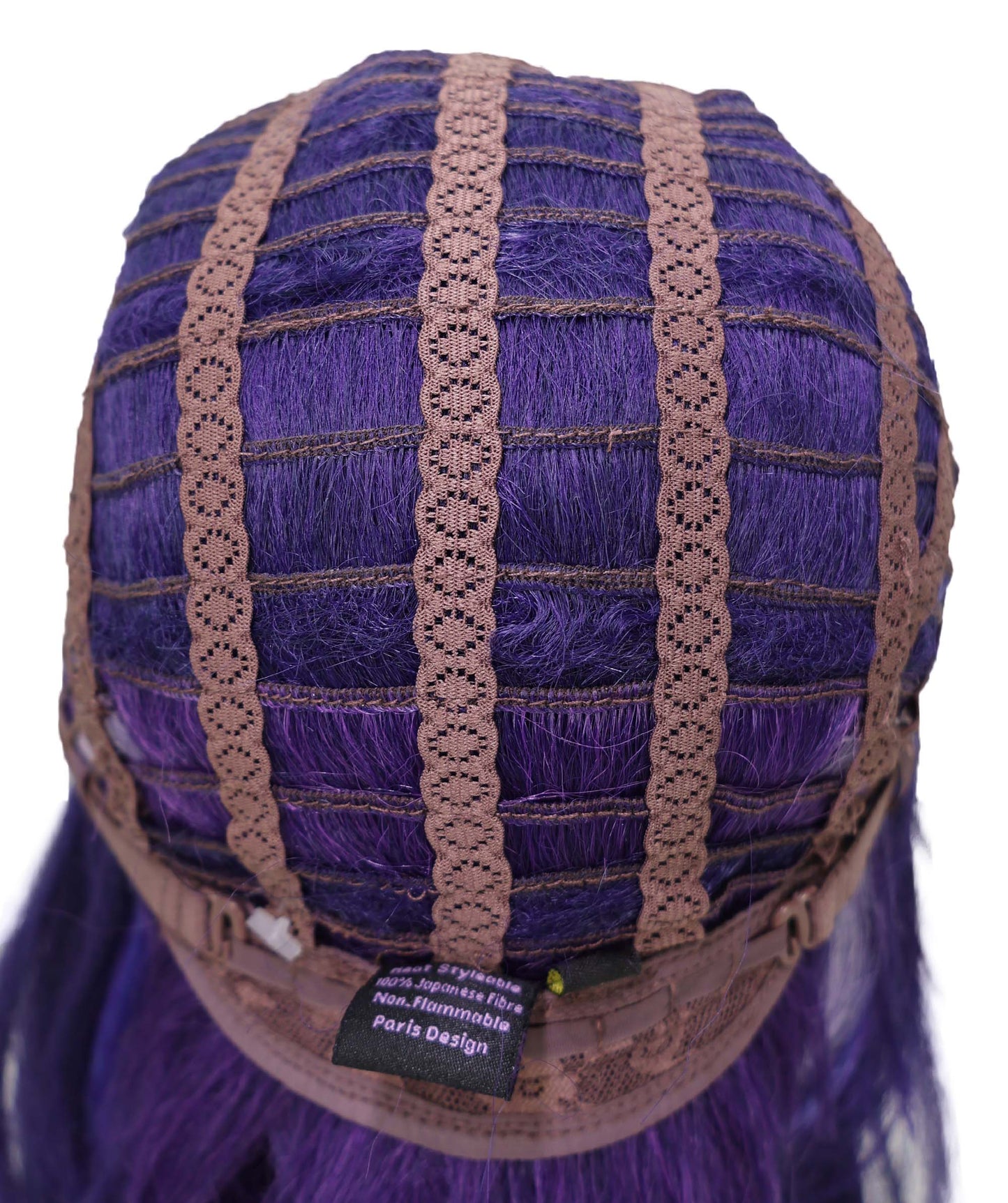 Wigs2you C-141 "女性用ロング39インチ編み込みウィッグ　ダークパープルミックス　難燃性合成繊維　調節可能なキャップレスフィット "