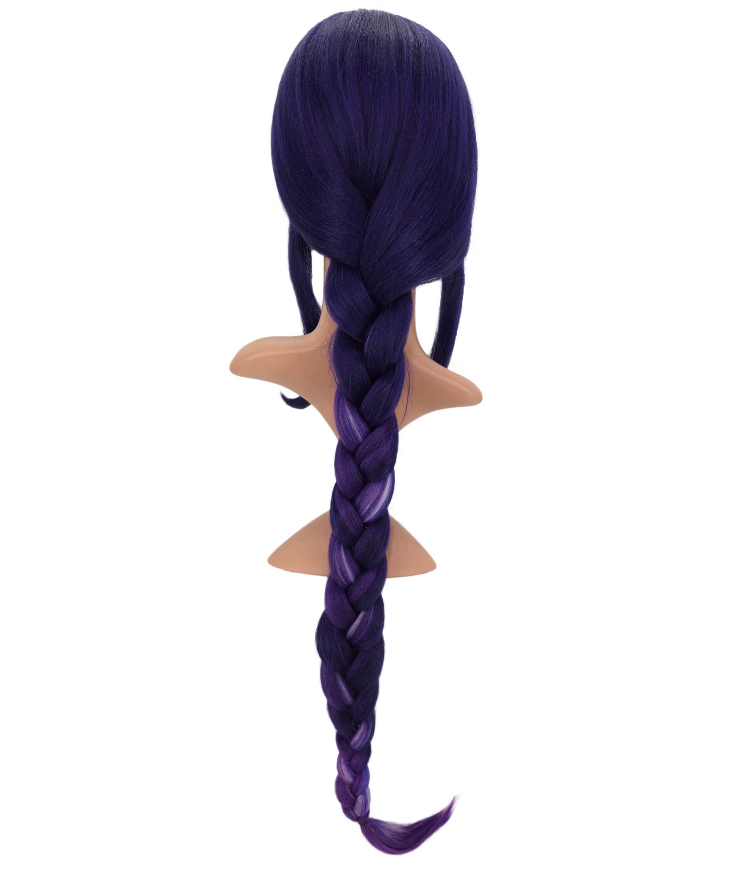 Wigs2you C-141 "女性用ロング39インチ編み込みウィッグ　ダークパープルミックス　難燃性合成繊維　調節可能なキャップレスフィット "