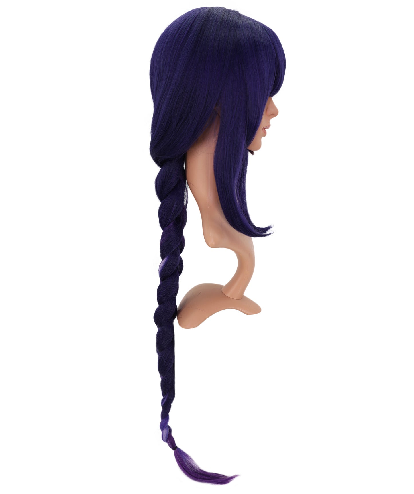 Wigs2you C-141 "女性用ロング39インチ編み込みウィッグ　ダークパープルミックス　難燃性合成繊維　調節可能なキャップレスフィット "