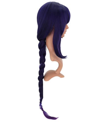 Wigs2you C-141 "女性用ロング39インチ編み込みウィッグ　ダークパープルミックス　難燃性合成繊維　調節可能なキャップレスフィット "