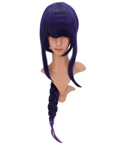 Wigs2you C-141 "女性用ロング39インチ編み込みウィッグ　ダークパープルミックス　難燃性合成繊維　調節可能なキャップレスフィット "