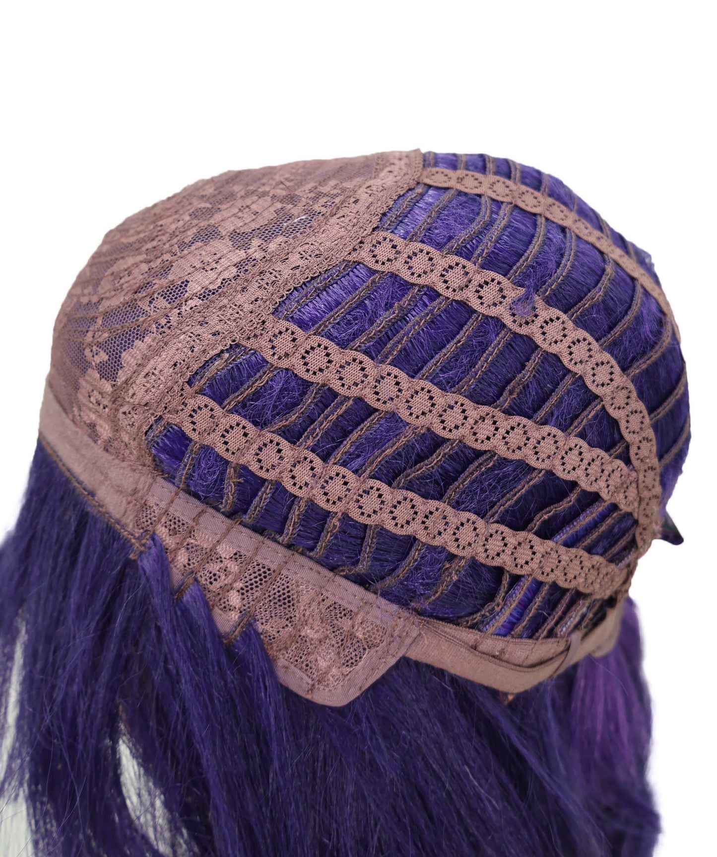 Wigs2you C-141 "女性用ロング39インチ編み込みウィッグ　ダークパープルミックス　難燃性合成繊維　調節可能なキャップレスフィット "
