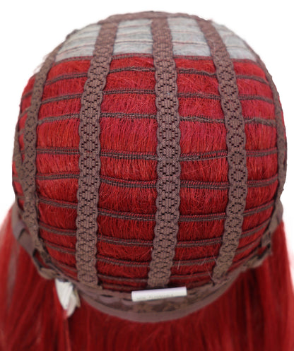 Wigs2you C-143 12インチ シルバーレッド ツートーンウィッグ - 耐熱性に優れた合成毛髪、スタイリッシュなツートーン効果