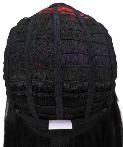 Wigs2you C-145 赤と黒のキツネ耳コスプレウィッグ – 21インチ、耐熱性合成毛、キャップレスデザイン、女性用