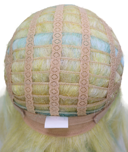 Wigs2you C-146 男性用14インチコスプレウィッグ（パステルハイライト入り） – ハイタニ・リンドウやアニメキャラクター向けのショート合成毛