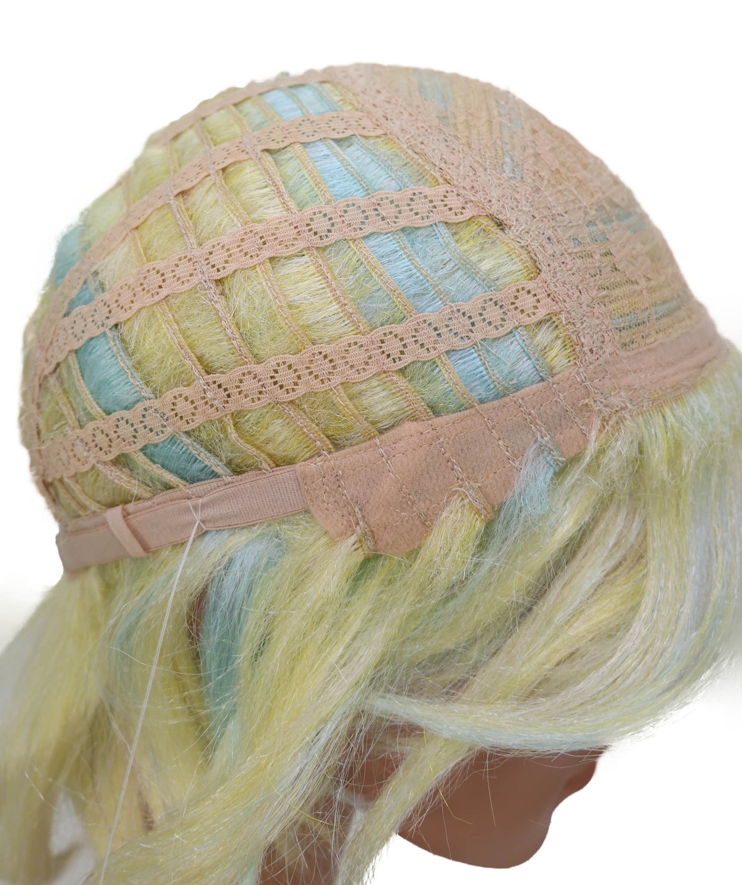 Wigs2you C-146 男性用14インチコスプレウィッグ（パステルハイライト入り） – ハイタニ・リンドウやアニメキャラクター向けのショート合成毛