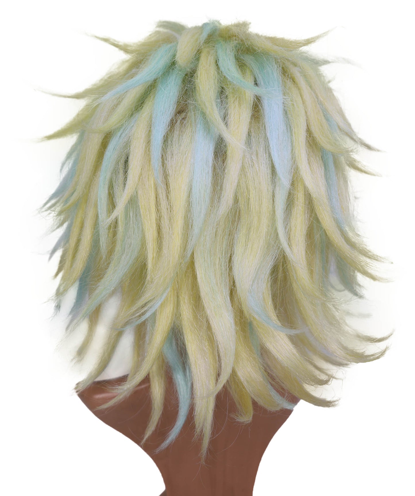 Wigs2you C-146 男性用14インチコスプレウィッグ（パステルハイライト入り） – ハイタニ・リンドウやアニメキャラクター向けのショート合成毛
