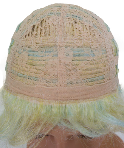 Wigs2you C-146 男性用14インチコスプレウィッグ（パステルハイライト入り） – ハイタニ・リンドウやアニメキャラクター向けのショート合成毛